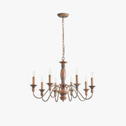 Silva Industrial Design LED Indoor Pendant Light Brown Wood Metal Bedroom/Living Room/Kitchen Island - Neutral Decor