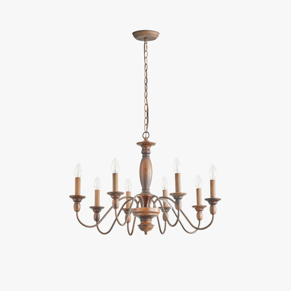 Silva Industrial Design LED Indoor Pendant Light Brown Wood Metal Bedroom/Living Room/Kitchen Island - Neutral Decor