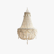 Silva Retro Luxury Atmosphere Metal/Wood Pendant Light, Old White - Neutral Decor