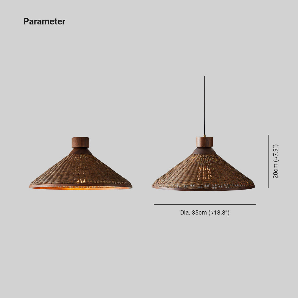 Silva Retro Design LED Pendant Light Rattan Living Room/Restaurant/Hotel - Neutral Decor