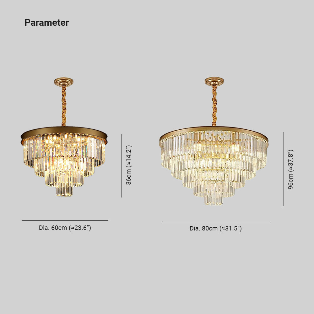 Arisha Modern LED Decorative Luxury Pendant Light Crystal Metal Black/Gold Ring Bedroom/Living Room - Neutral Decor