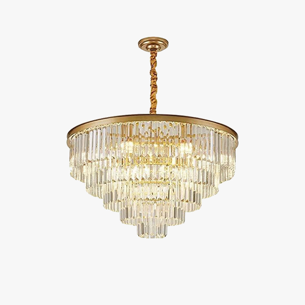 Arisha Modern LED Decorative Luxury Pendant Light Crystal Metal Black/Gold Ring Bedroom/Living Room - Neutral Decor