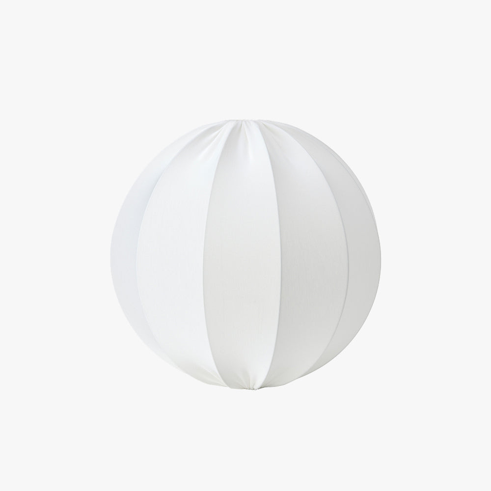 Ritta Modern Minimalist Sphere Metal/Fabric Pendant Light, White - Neutral Decor