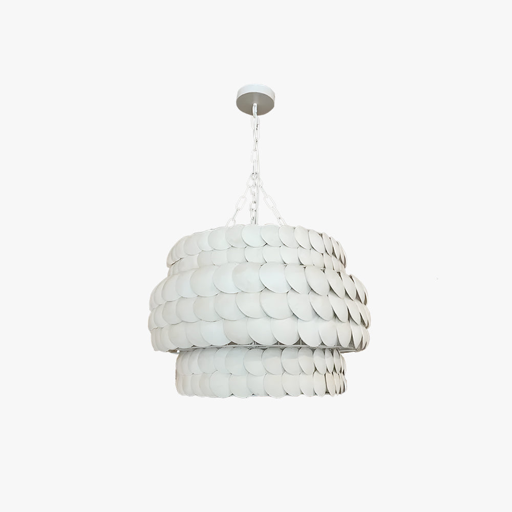 Valentina Vintage Design LED Pendant Light Cream Metal Living Room/Dining Room - Neutral Decor