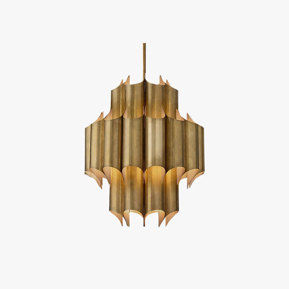 Arisha Simple Retro Creative Chandelier Brass Metal Bedroom - Neutral Decor