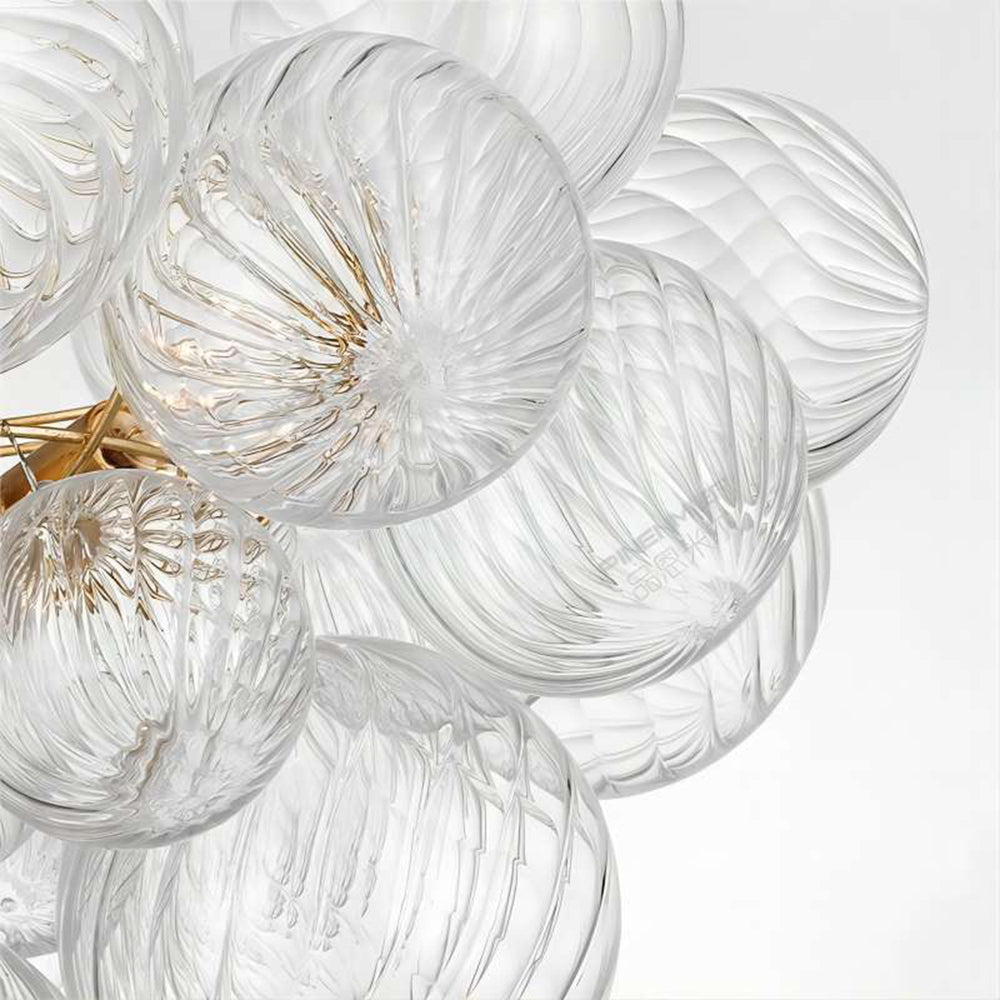 Valentina Luxury Modern LED Bubble Chandelier Glass Living Room - Neutral Decor