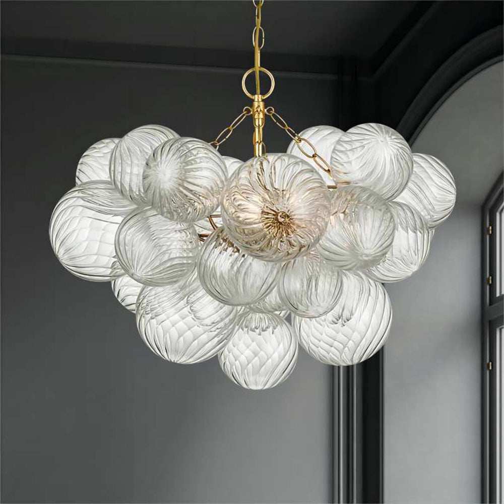 Valentina Luxury Modern LED Bubble Chandelier Glass Living Room - Neutral Decor