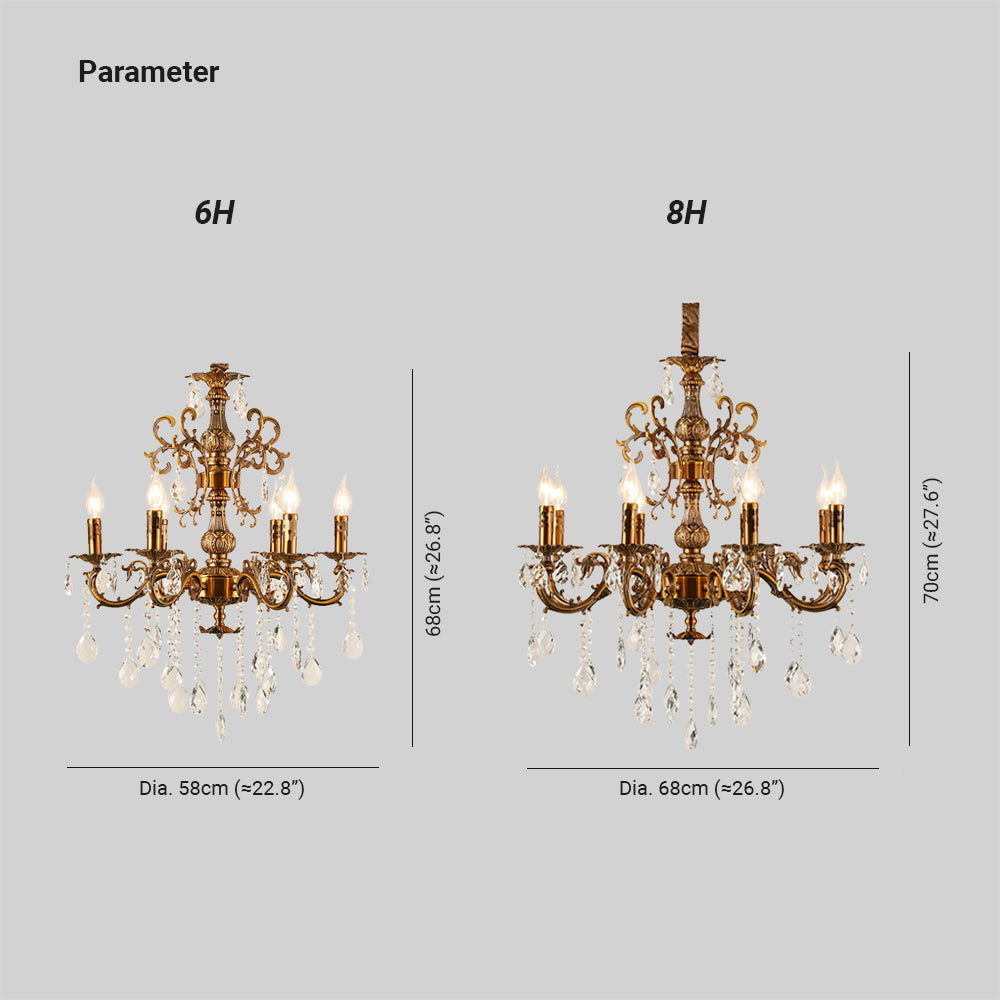 Silva Modern Design European LED Chandelier Crystal Luxury Golden Bronze Living/Dining/Bedroom - Neutral Decor