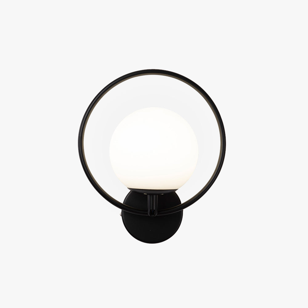 Valentina Modern LED Indoor Wall Lamp Black/Gold Glass Bedroom Hallway - Neutral Decor