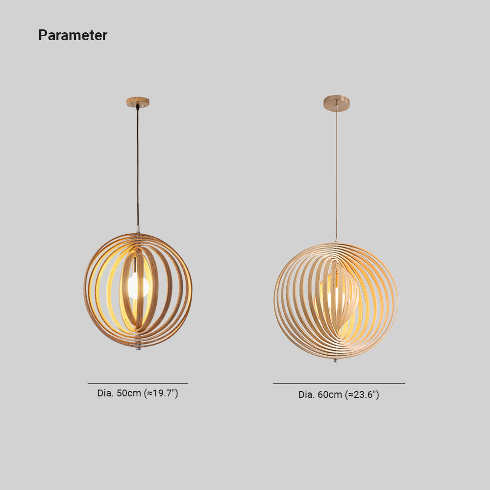 Muto Japanese LED Pendant Light Black/Gold Wood Bedroom/Bar - Neutral Decor