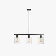 Arisha Industrial Minimalist LED Chandelier Black Metal Kitchen Island - Neutral Decor