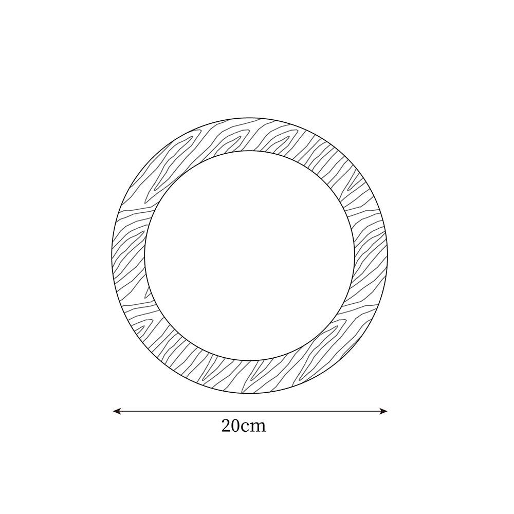 Wall Lamp Metal Body with Wood Rim Minimalist Style