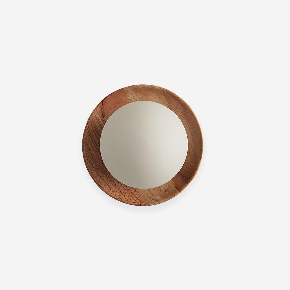 Wall Lamp Metal Body with Wood Rim Minimalist Style