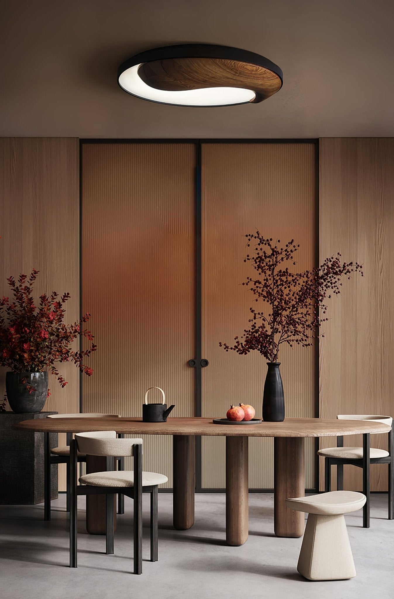 Ivelor Modern Minimalist Balance Wood Ceiling Light-Neutral Decor