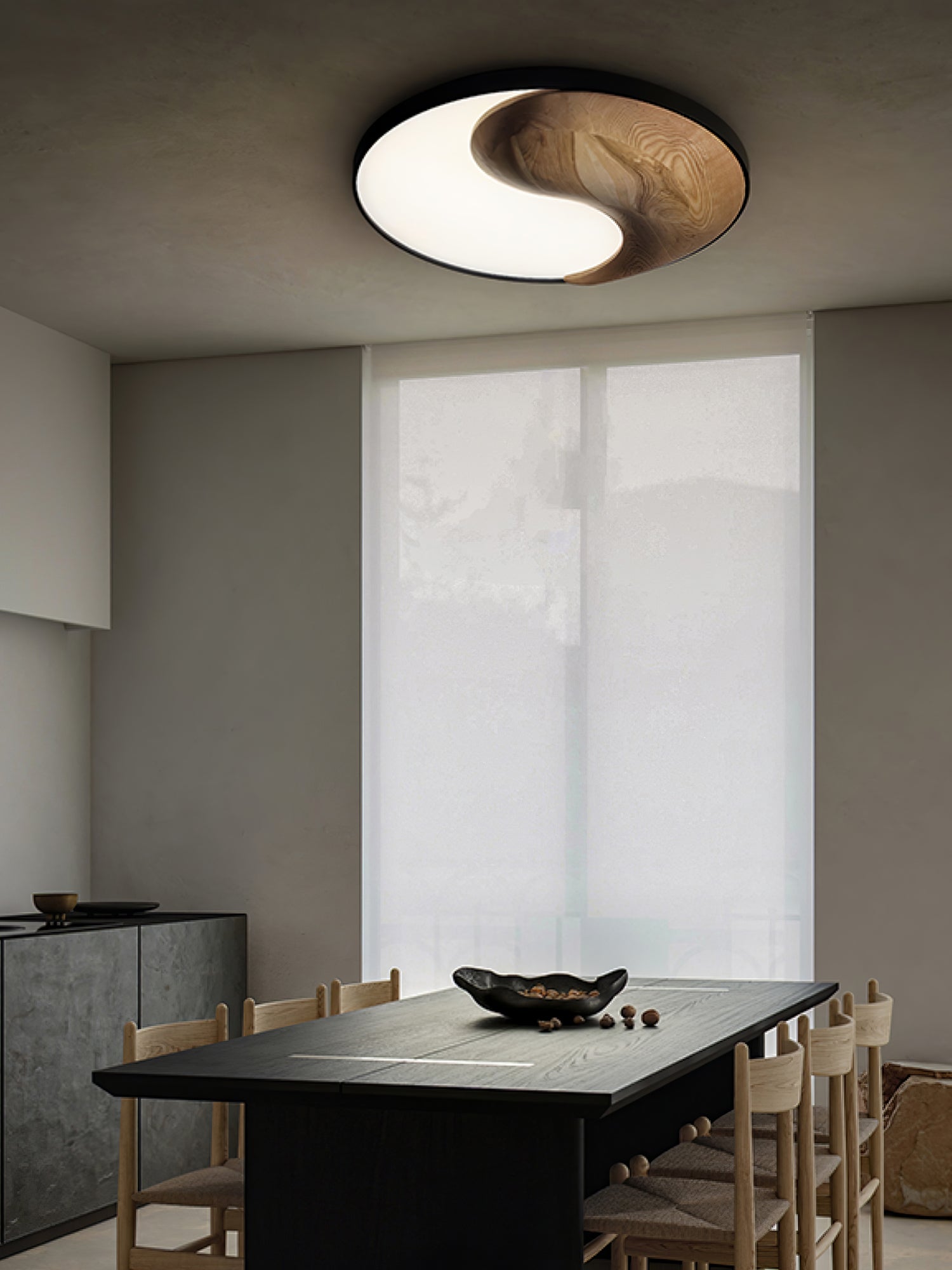 Ivelor Modern Minimalist Balance Wood Ceiling Light-Neutral Decor
