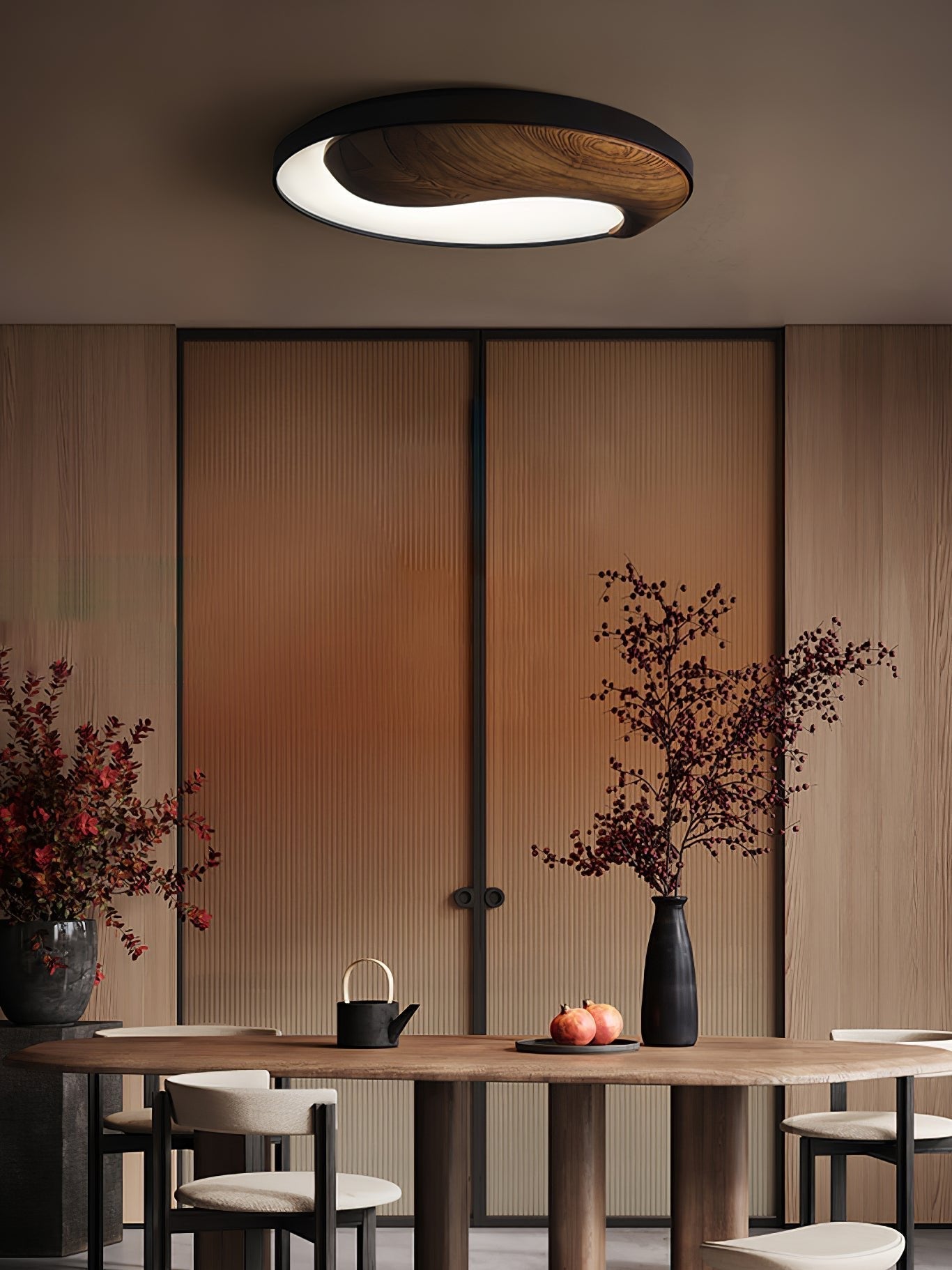 Ivelor Modern Minimalist Balance Wood Ceiling Light-Neutral Decor