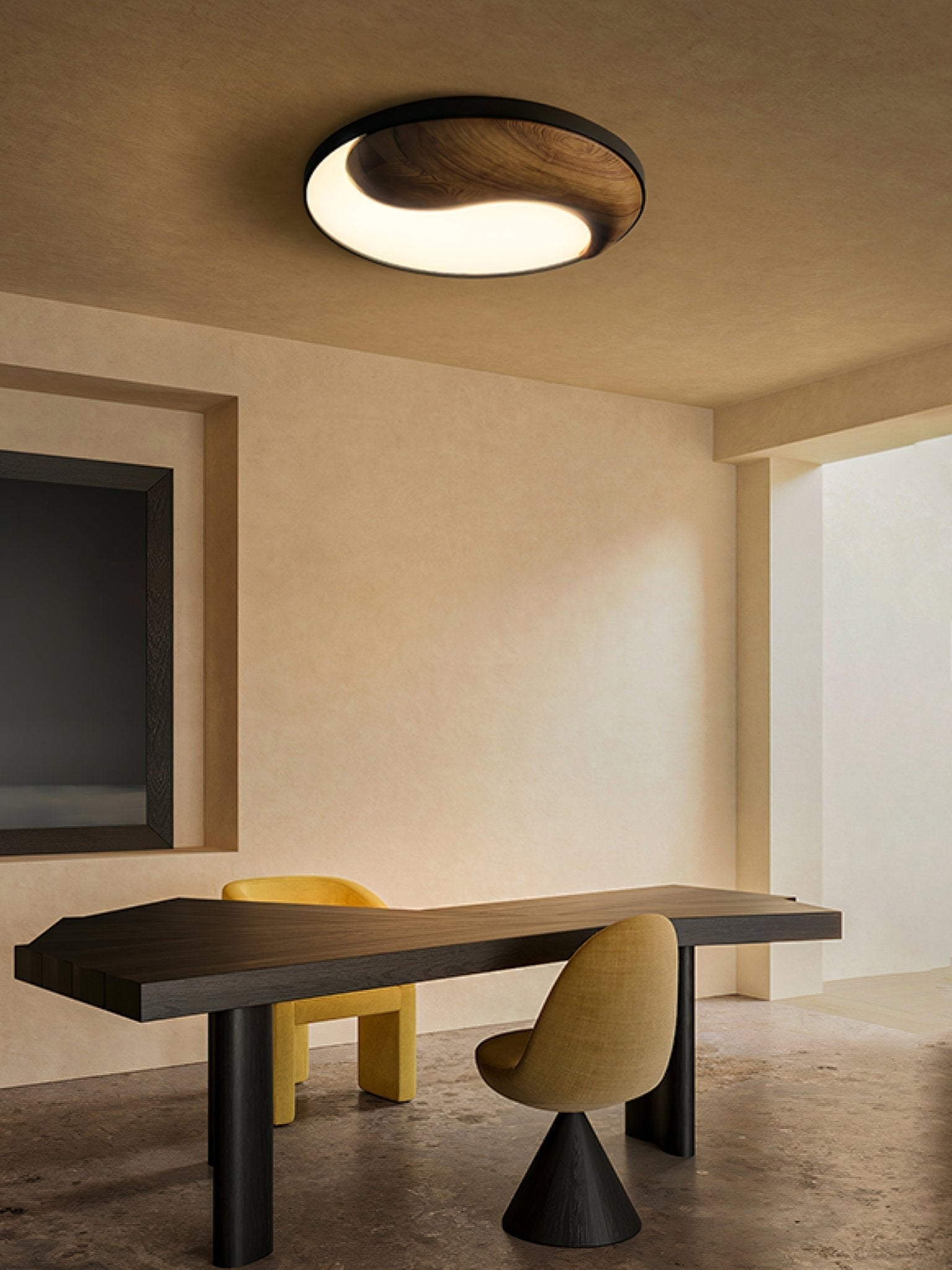 Ivelor Modern Minimalist Balance Wood Ceiling Light-Neutral Decor