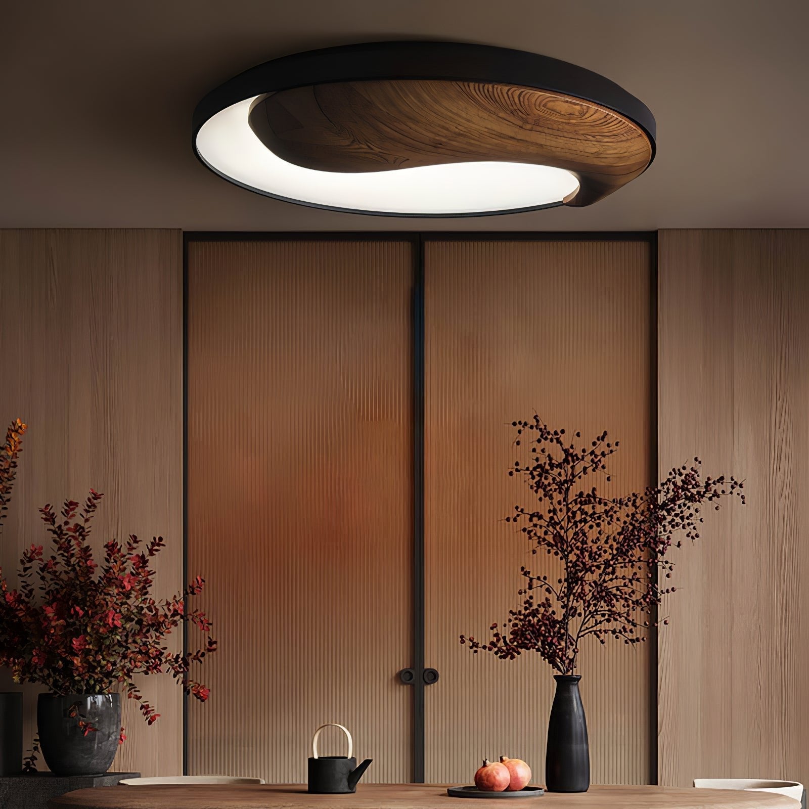 Ivelor Modern Minimalist Balance Wood Ceiling Light-Neutral Decor