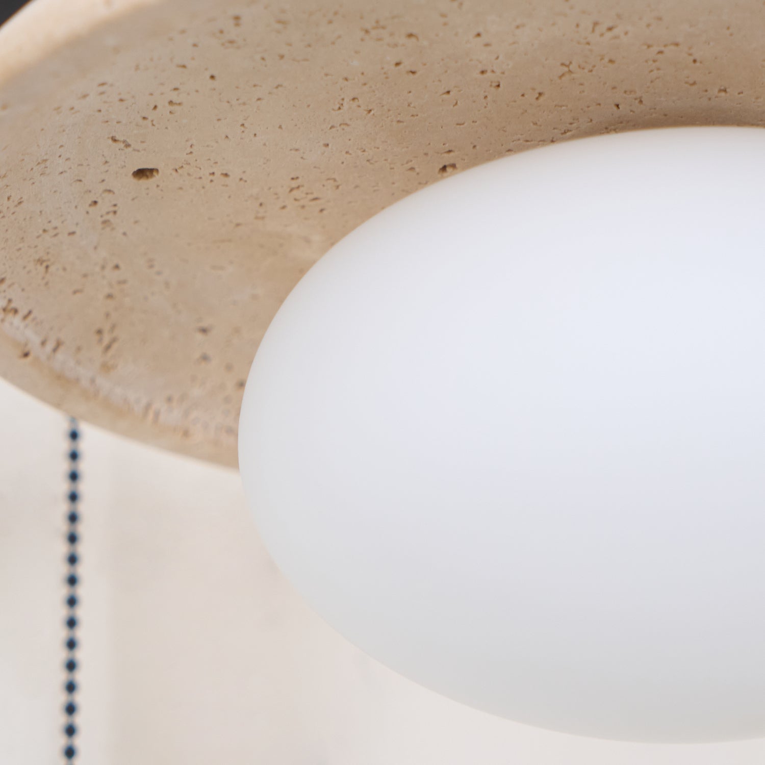 Solaro  Travertine Wall Light Pull Chain Switch