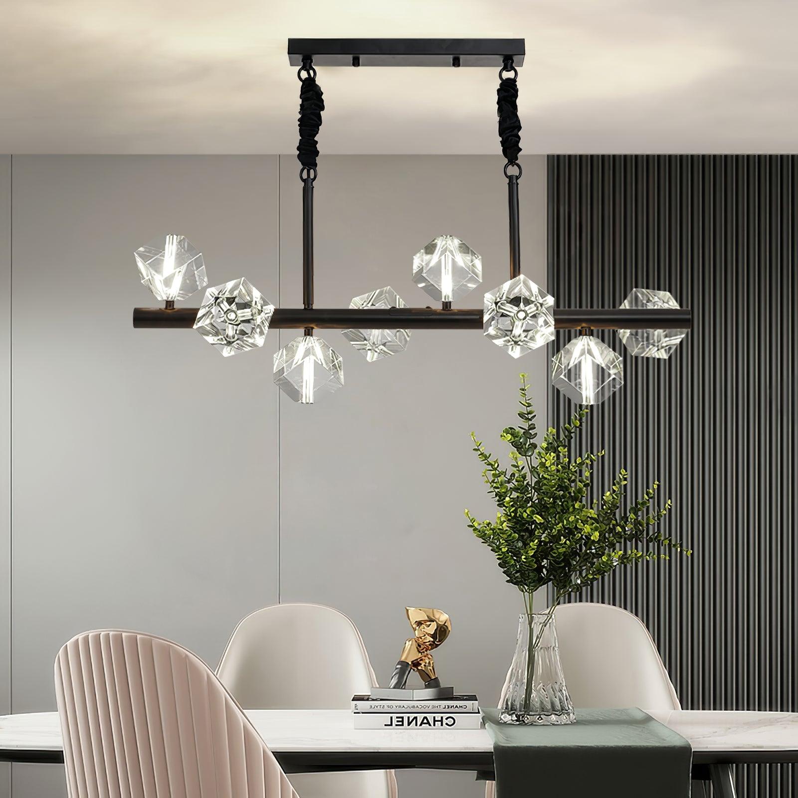 Eurthiel Luxe Crystal Pendant Light-Neutral Decor