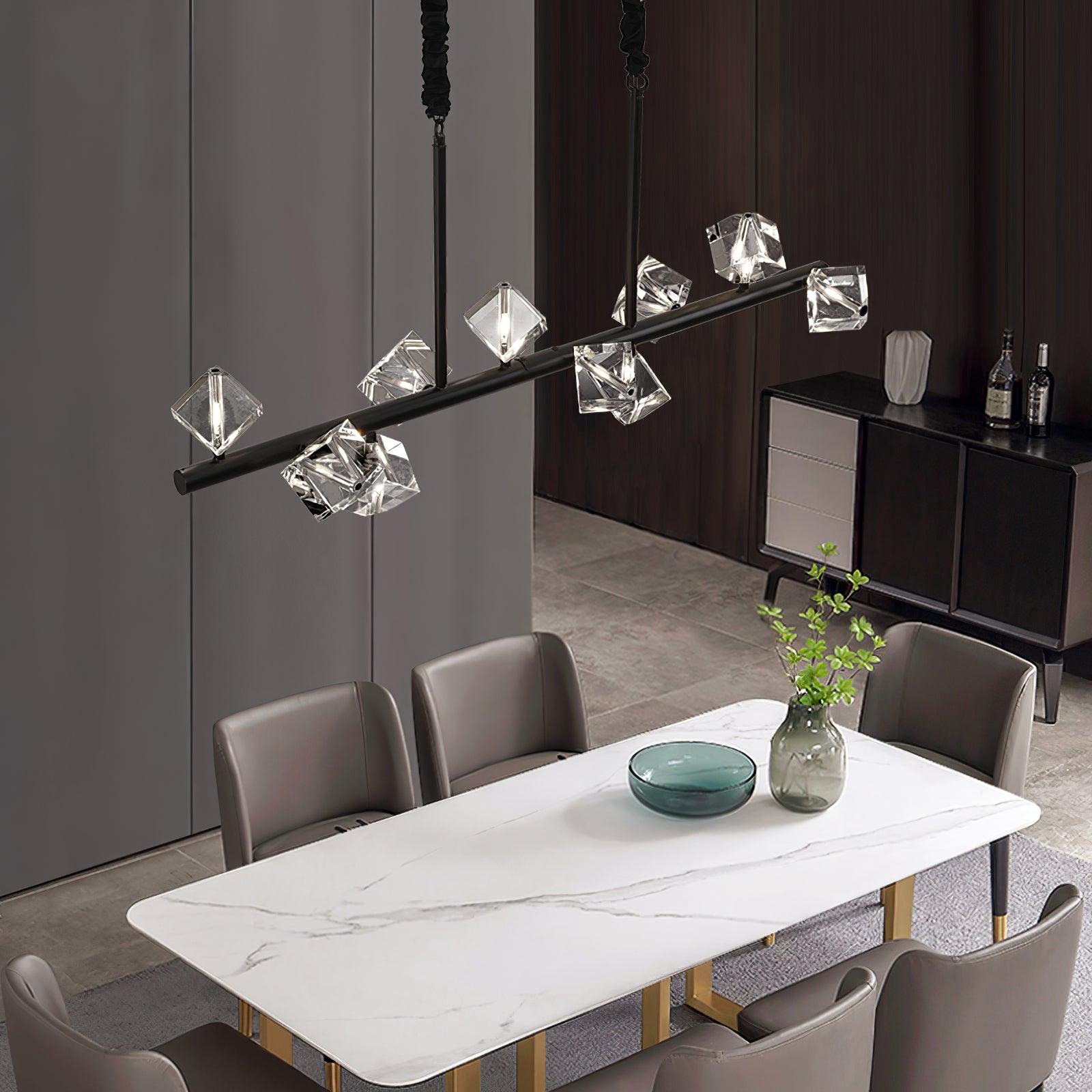 Eurthiel Luxe Crystal Pendant Light-Neutral Decor