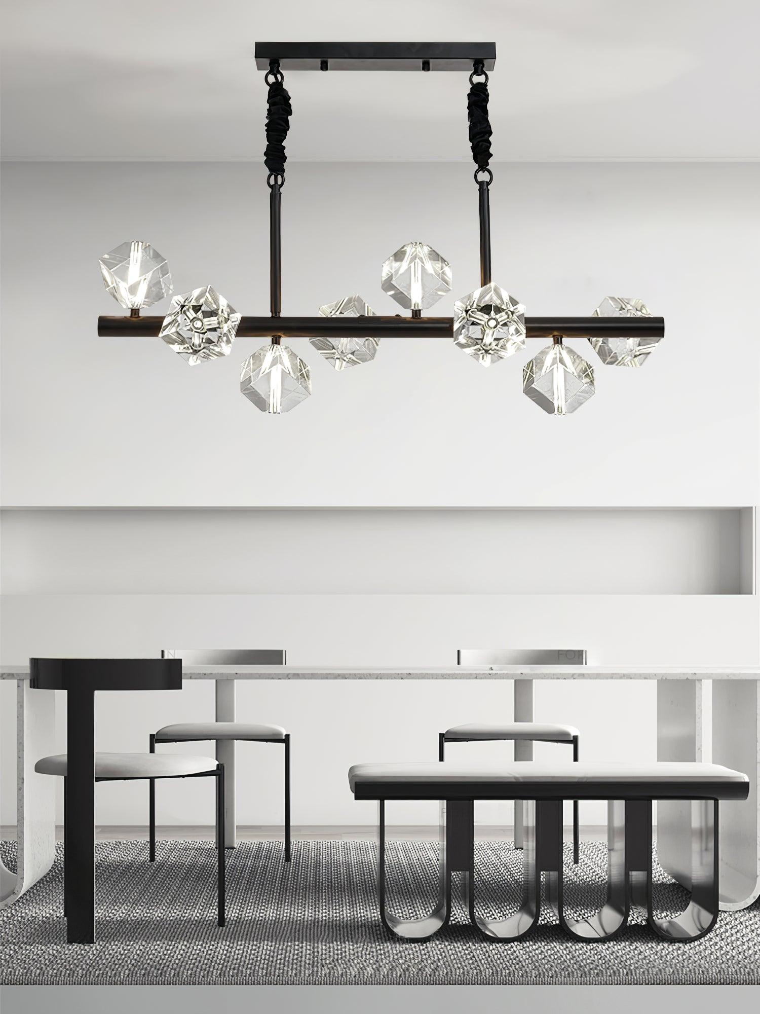 Eurthiel Luxe Crystal Pendant Light-Neutral Decor
