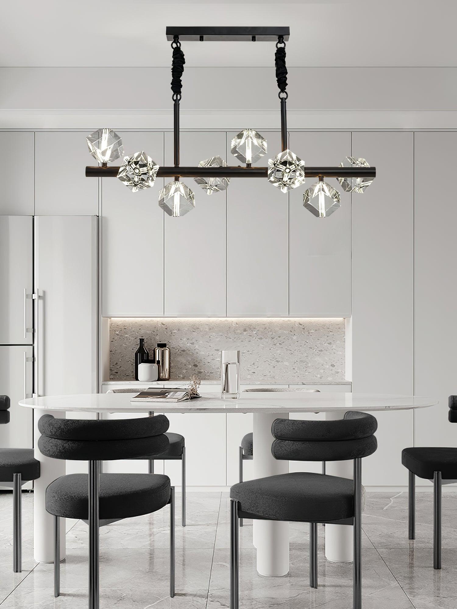 Eurthiel Luxe Crystal Pendant Light-Neutral Decor