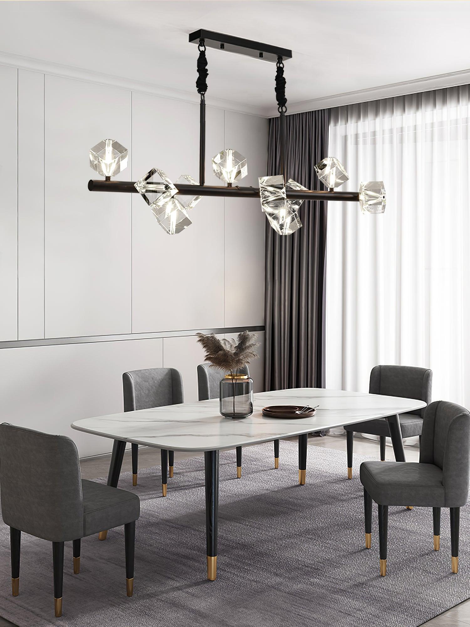 Eurthiel Luxe Crystal Pendant Light-Neutral Decor