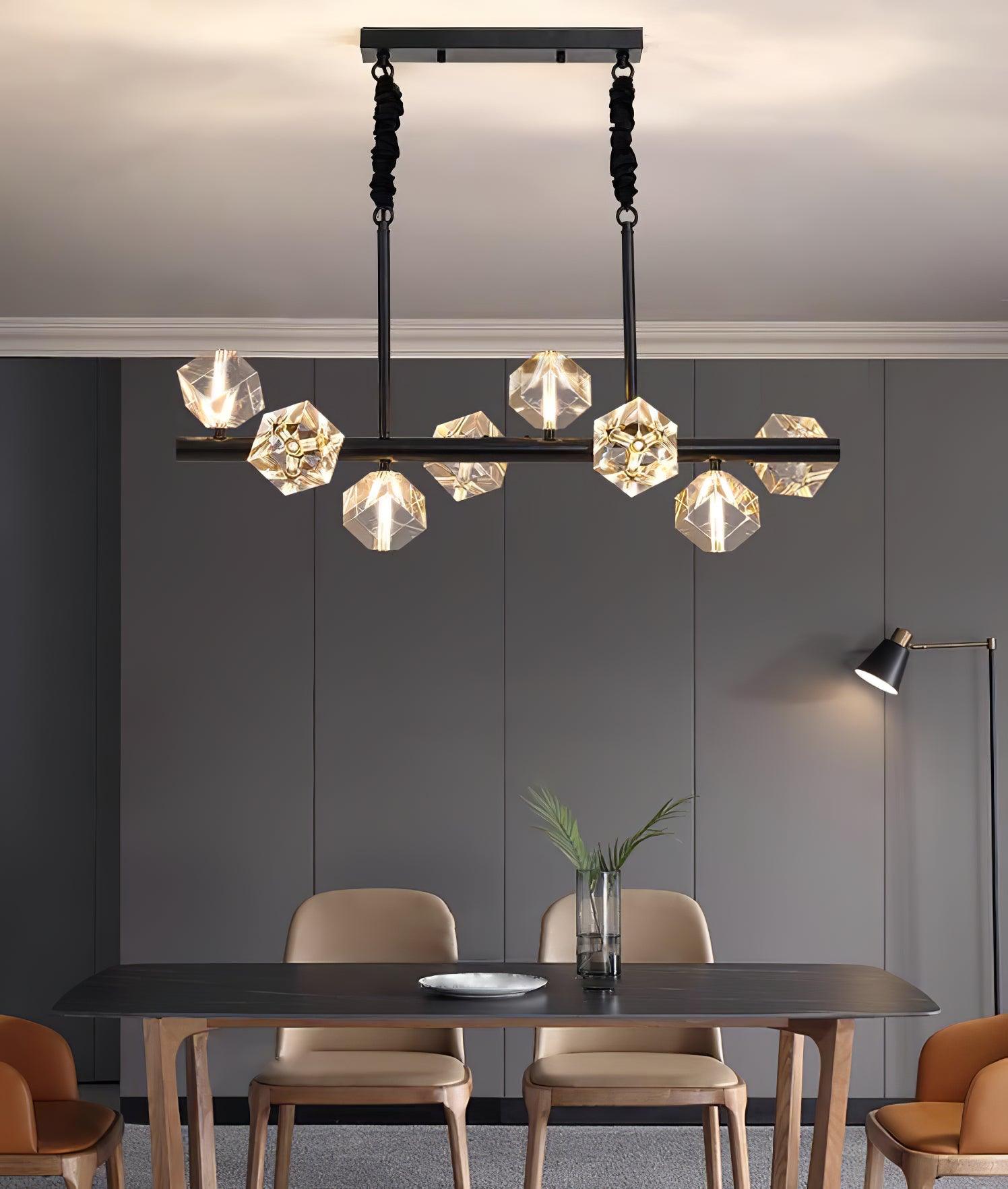 Eurthiel Luxe Crystal Pendant Light-Neutral Decor
