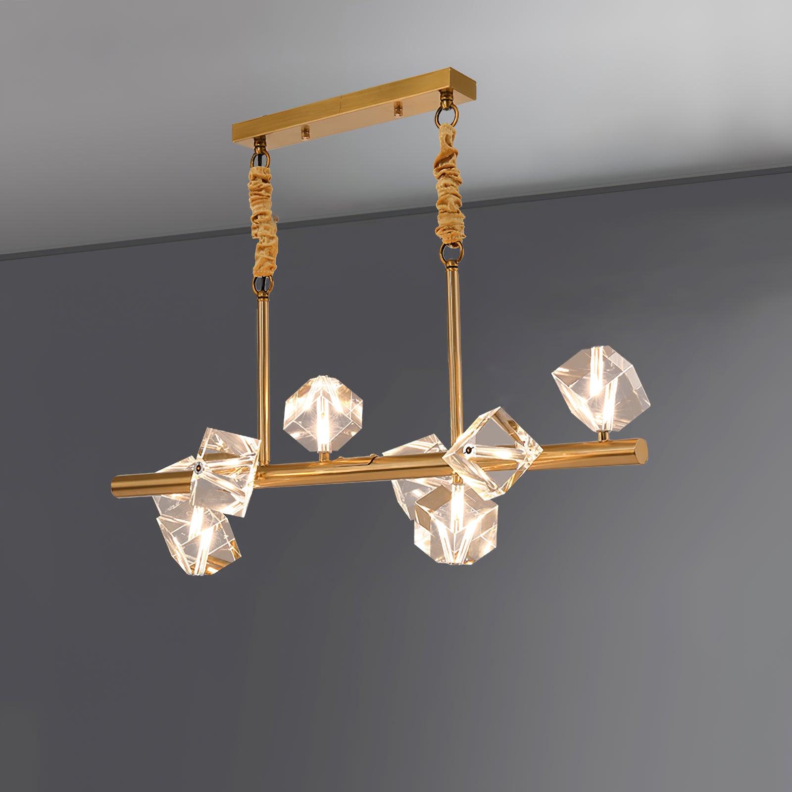 Eurthiel Luxe Crystal Pendant Light-Neutral Decor