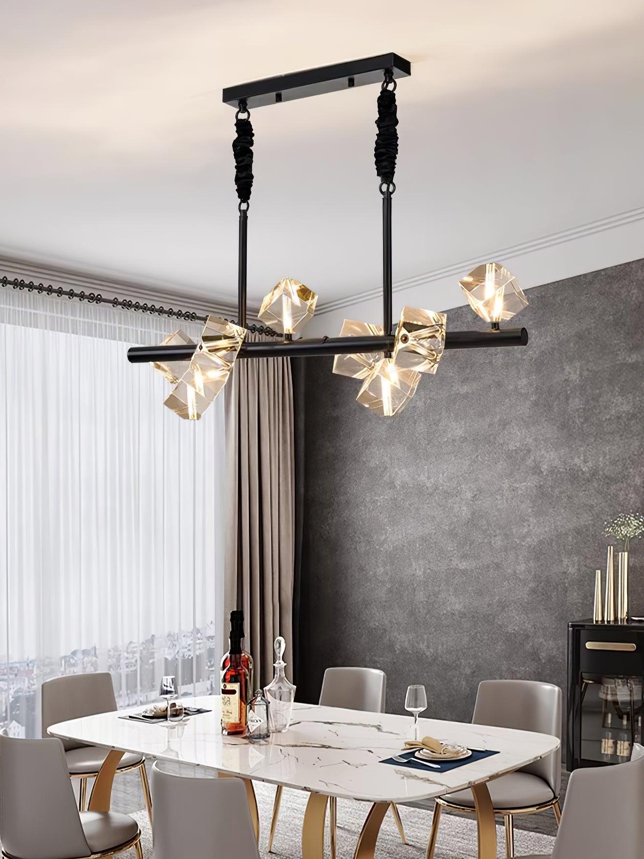 Eurthiel Luxe Crystal Pendant Light-Neutral Decor