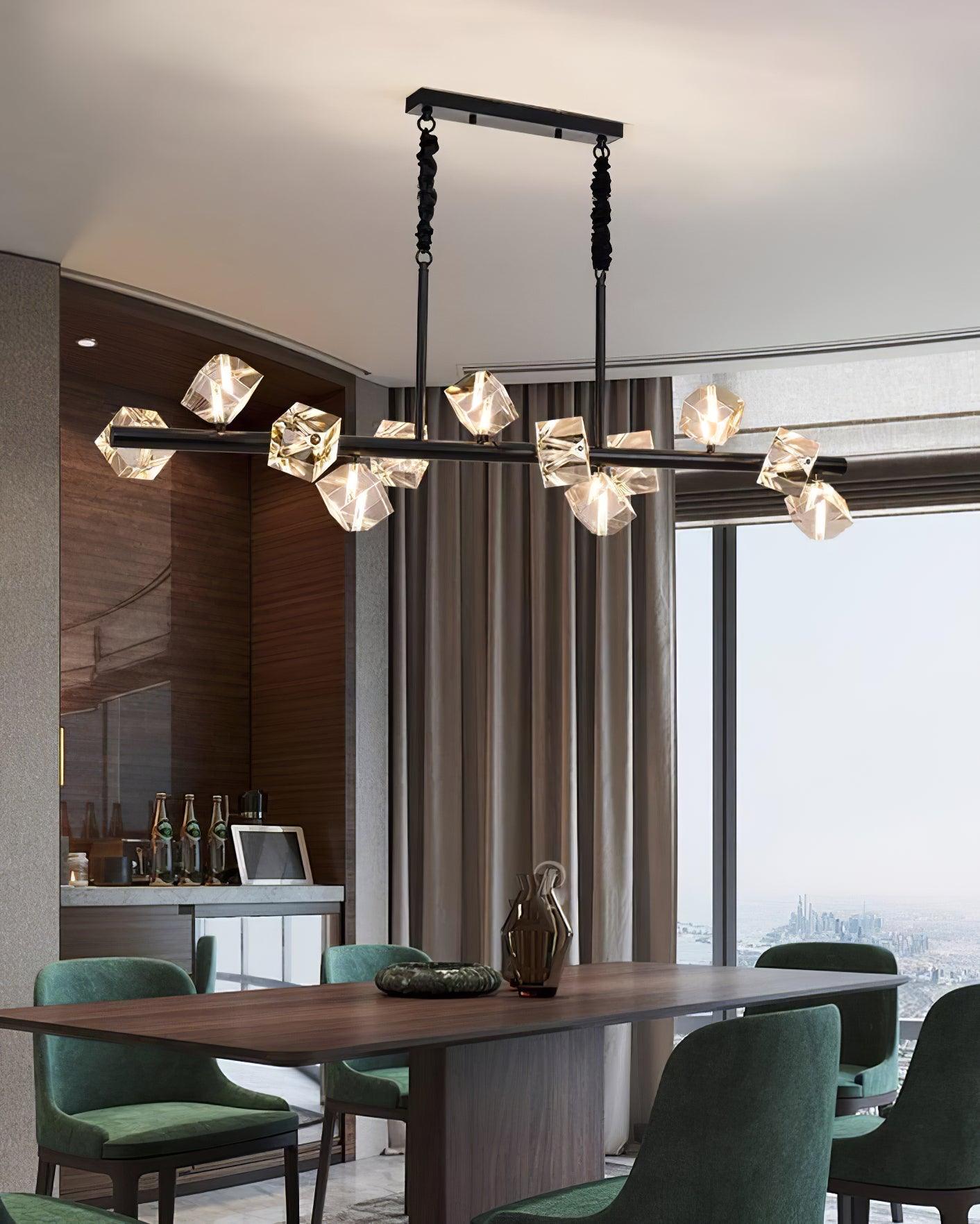 Eurthiel Luxe Crystal Pendant Light-Neutral Decor