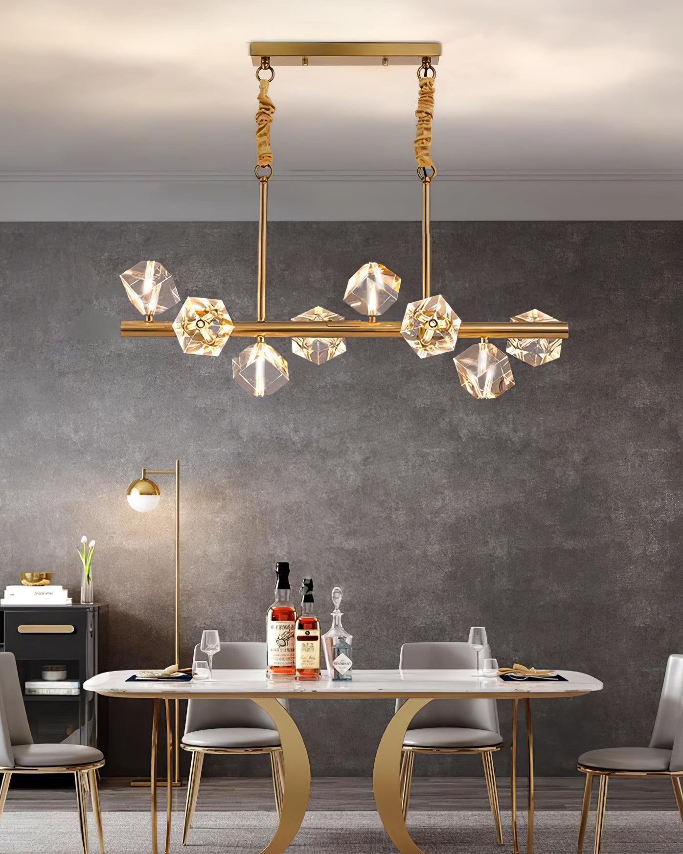Eurthiel Luxe Crystal Pendant Light-Neutral Decor
