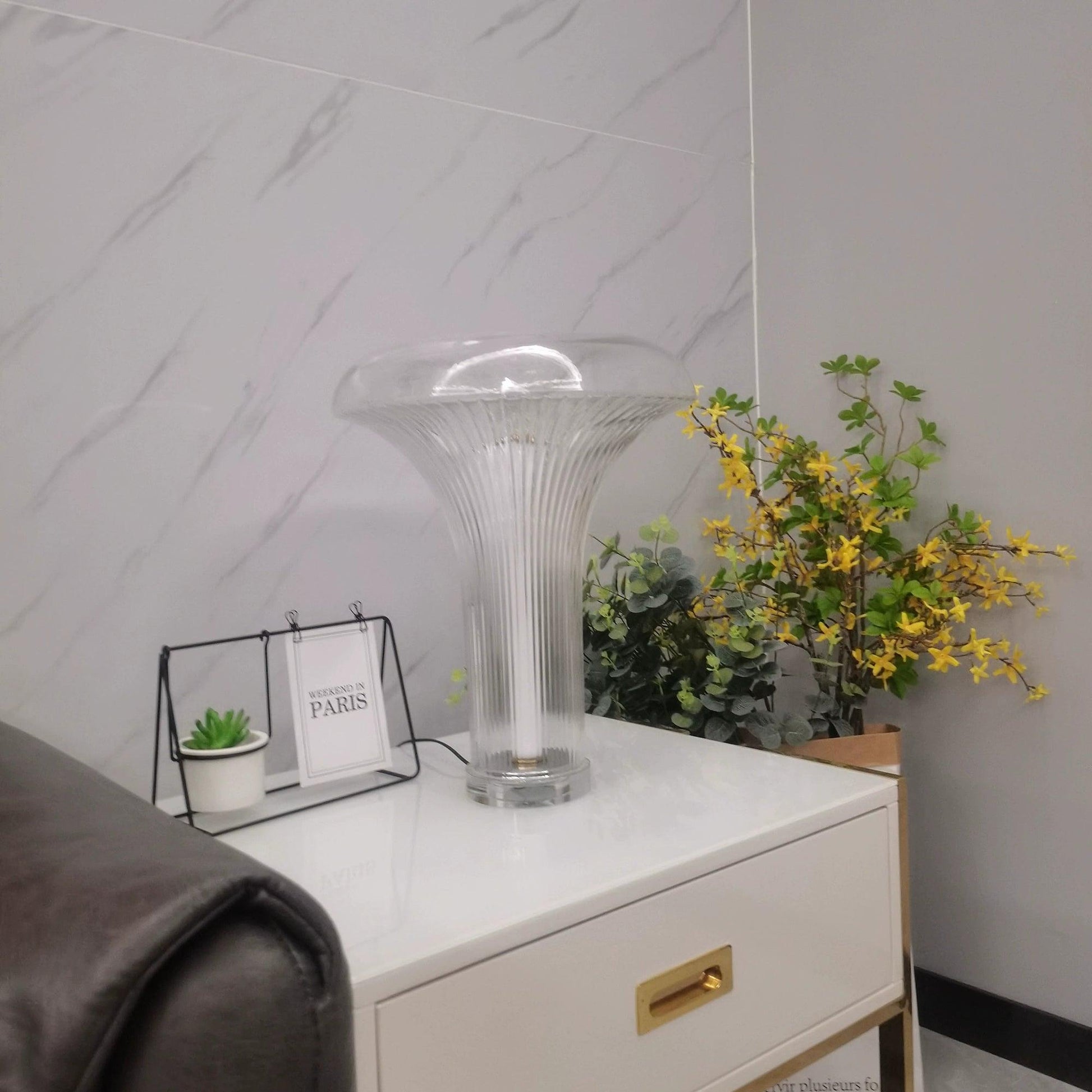 Carl Modern Glass Table Lamp-Neutral Decor