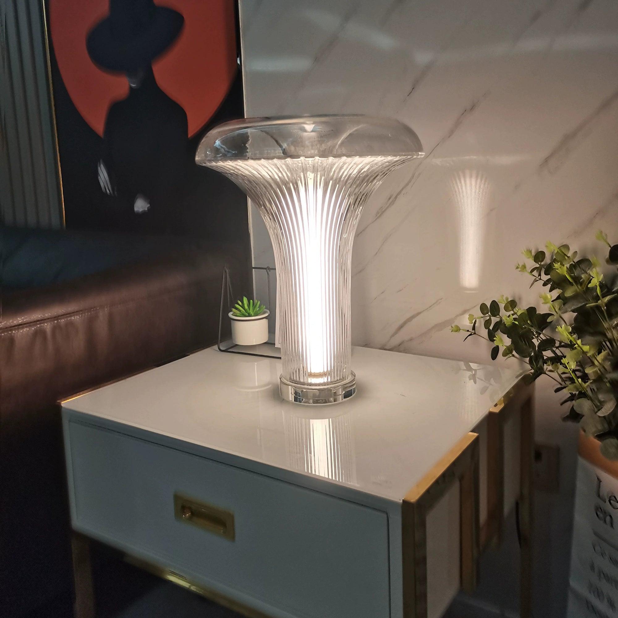 Carl Modern Glass Table Lamp-Neutral Decor