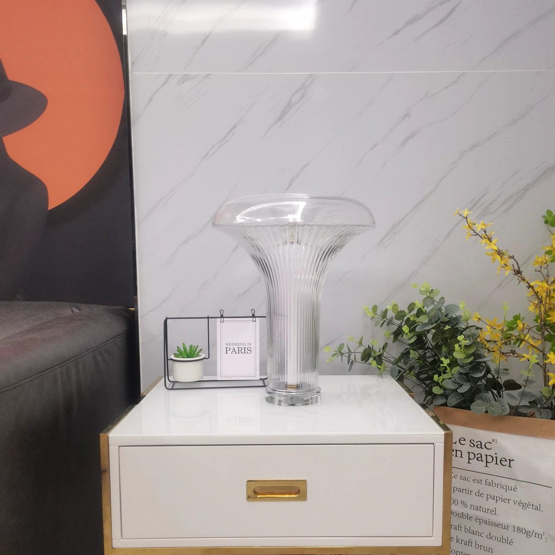 Carl Modern Glass Table Lamp-Neutral Decor