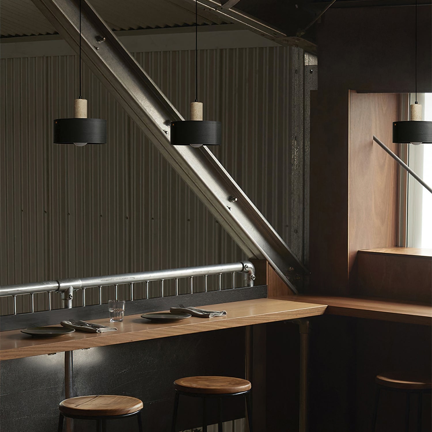 Product image of the Tako Pendant Lamp with dimensional overlay.