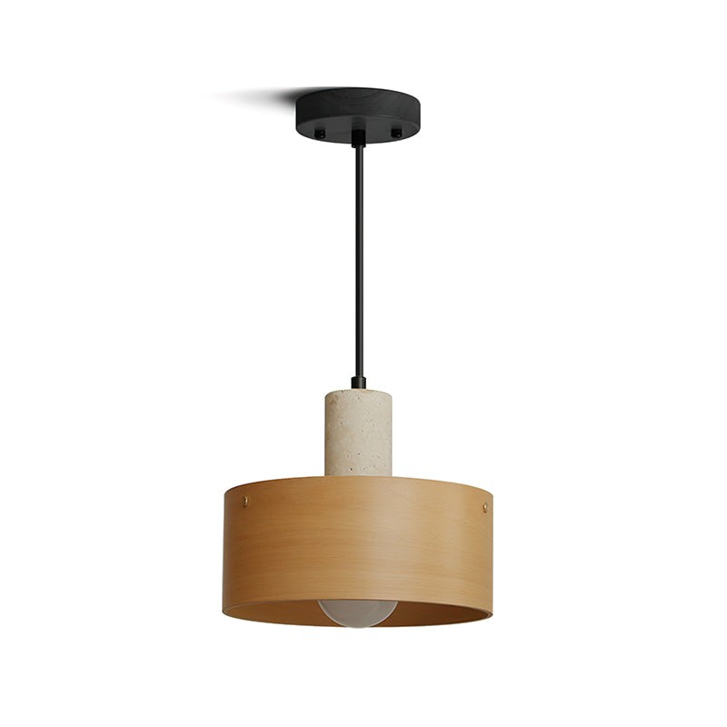 A detailed photograph highlighting the textural contrast of the lamp's materials.