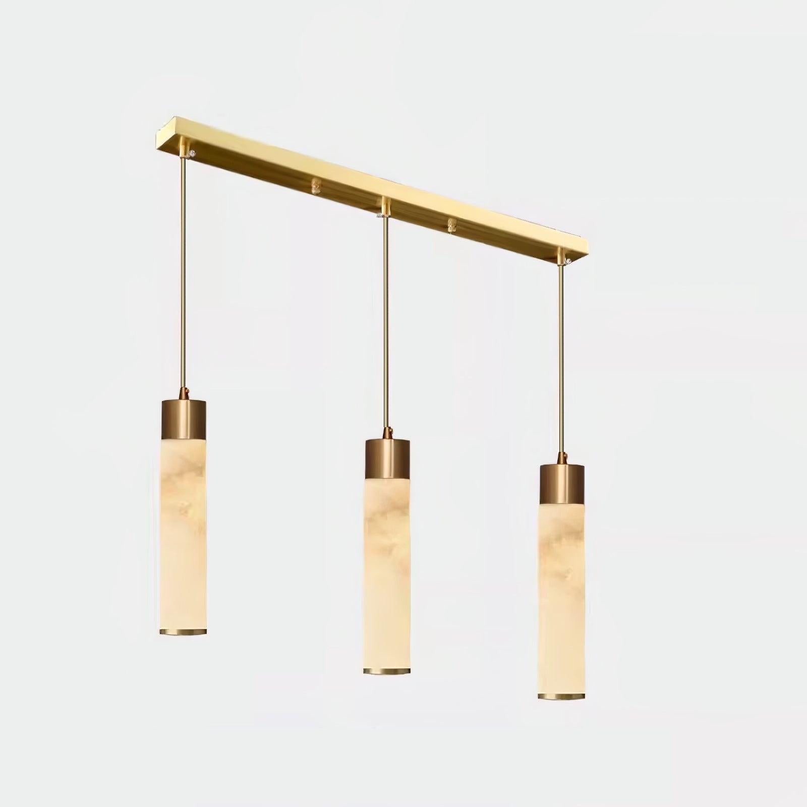 Rin Cylinder Alabaster Pendant Light-Neutral Decor
