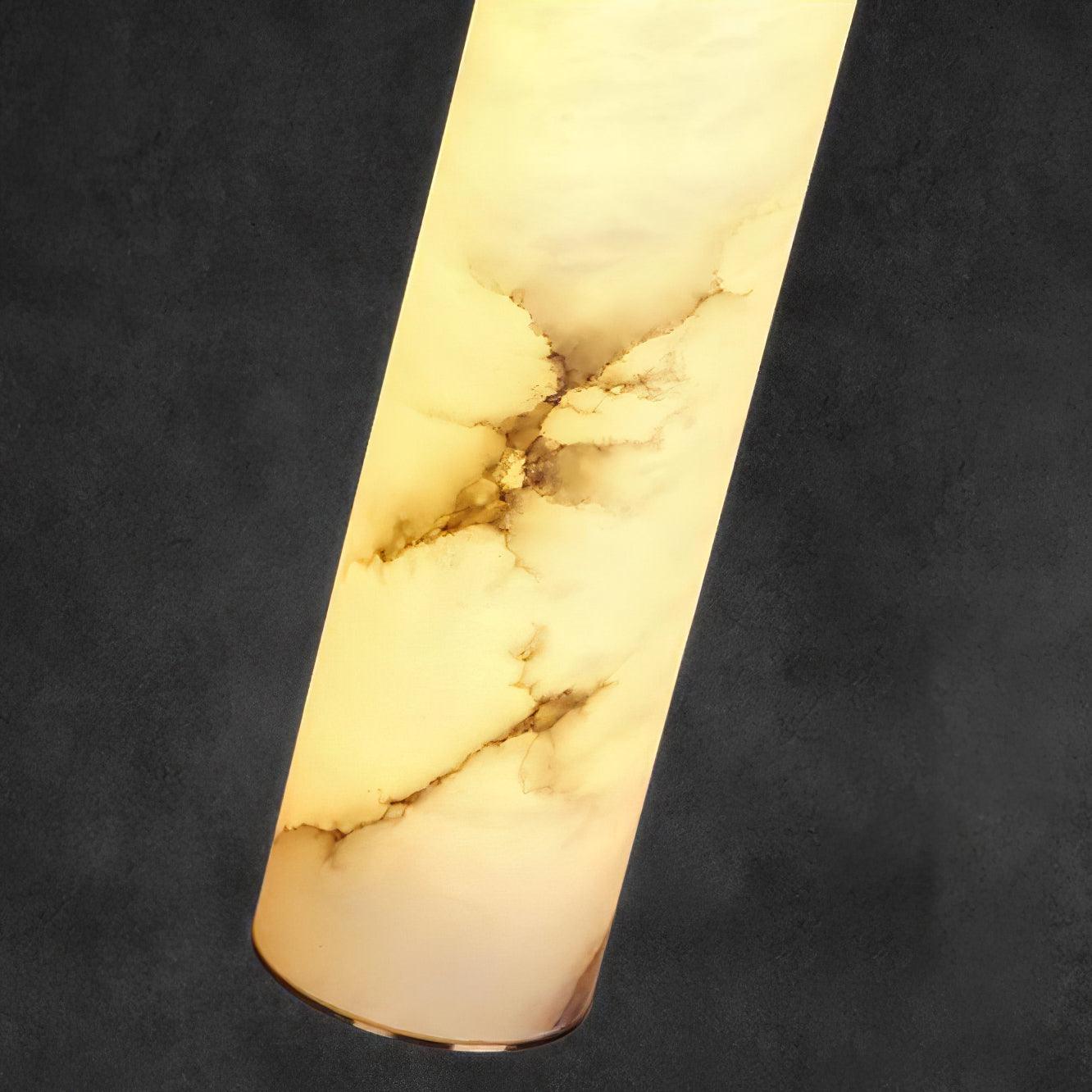 Rin Cylinder Alabaster Pendant Light-Neutral Decor