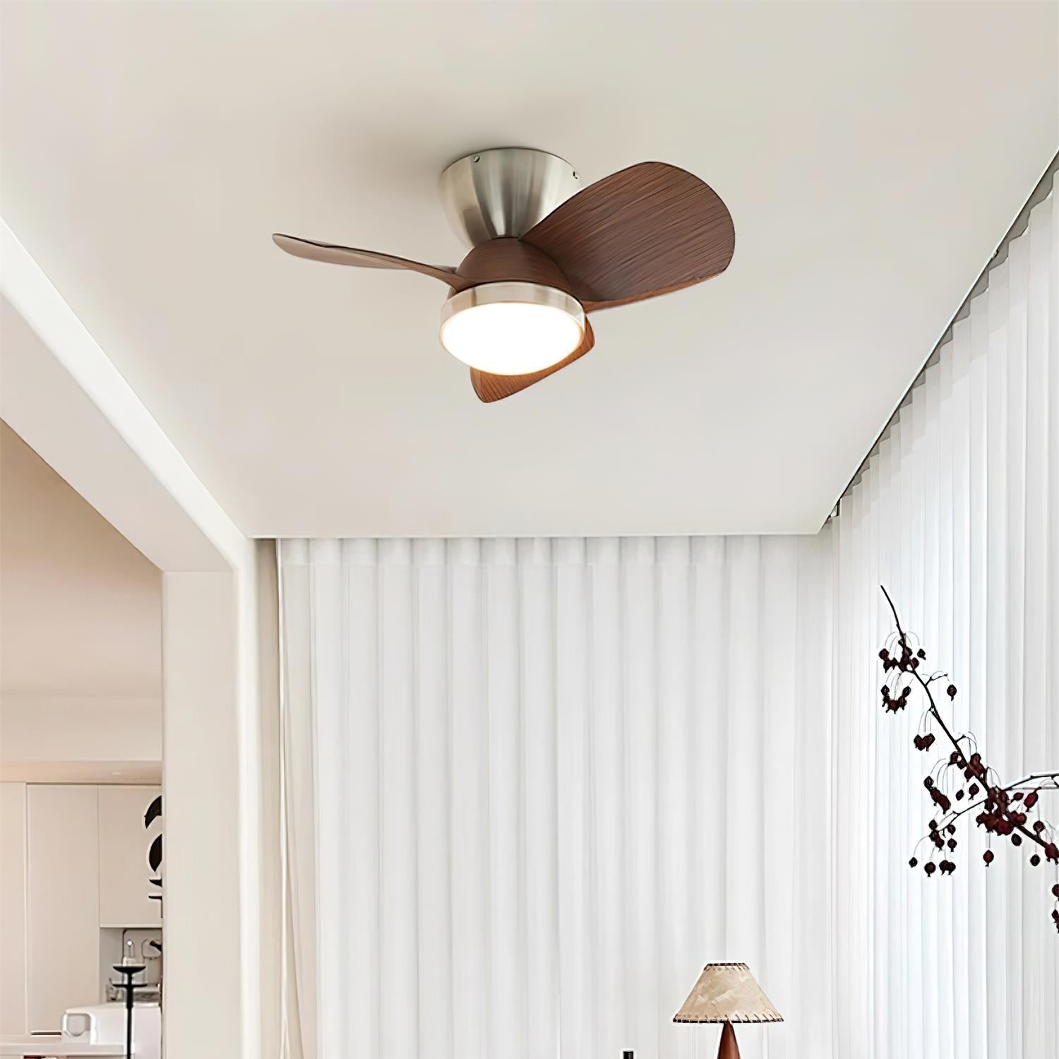 Jaslen Modern Wood Ceiling Fan Light-Neutral Decor