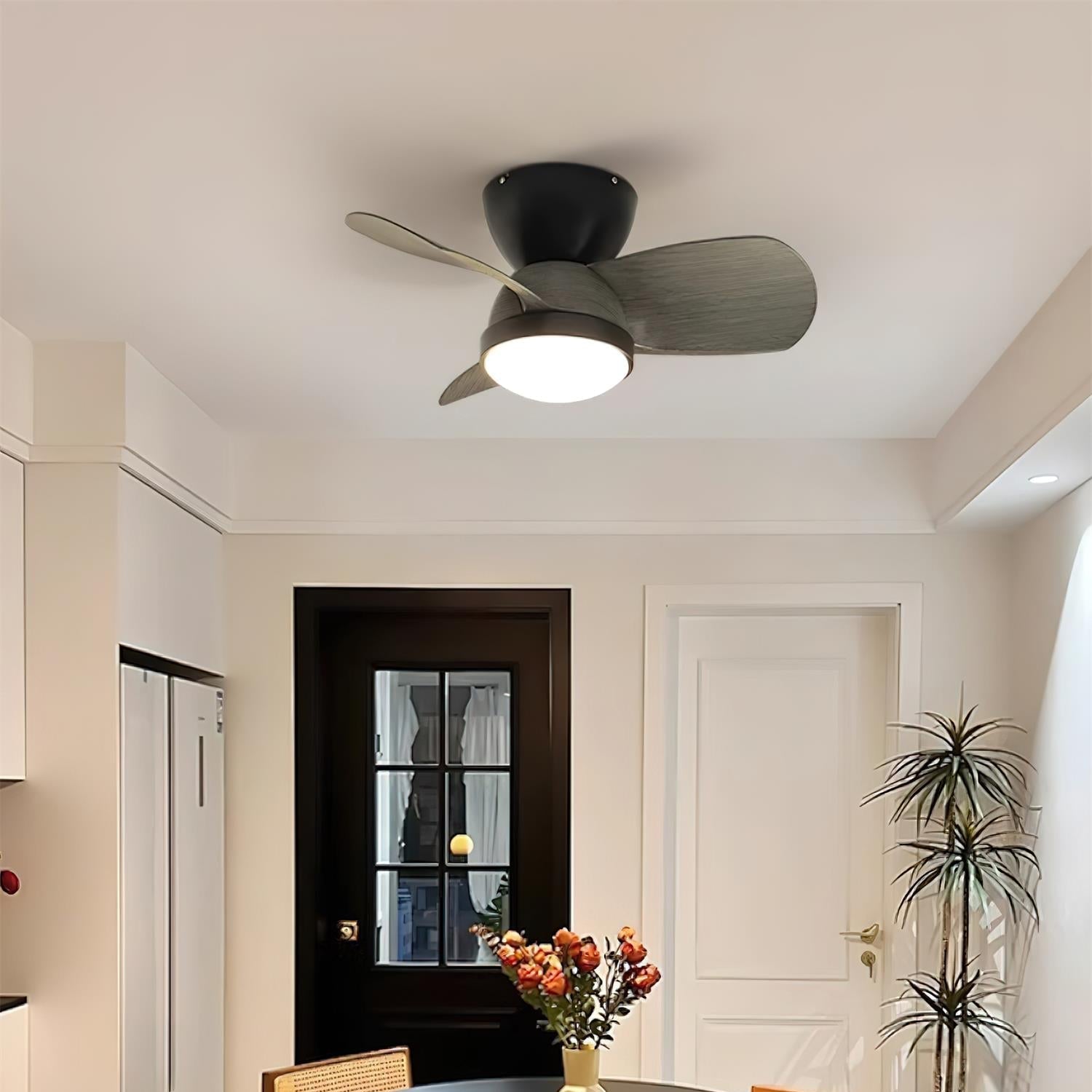 Jaslen Modern Wood Ceiling Fan Light-Neutral Decor