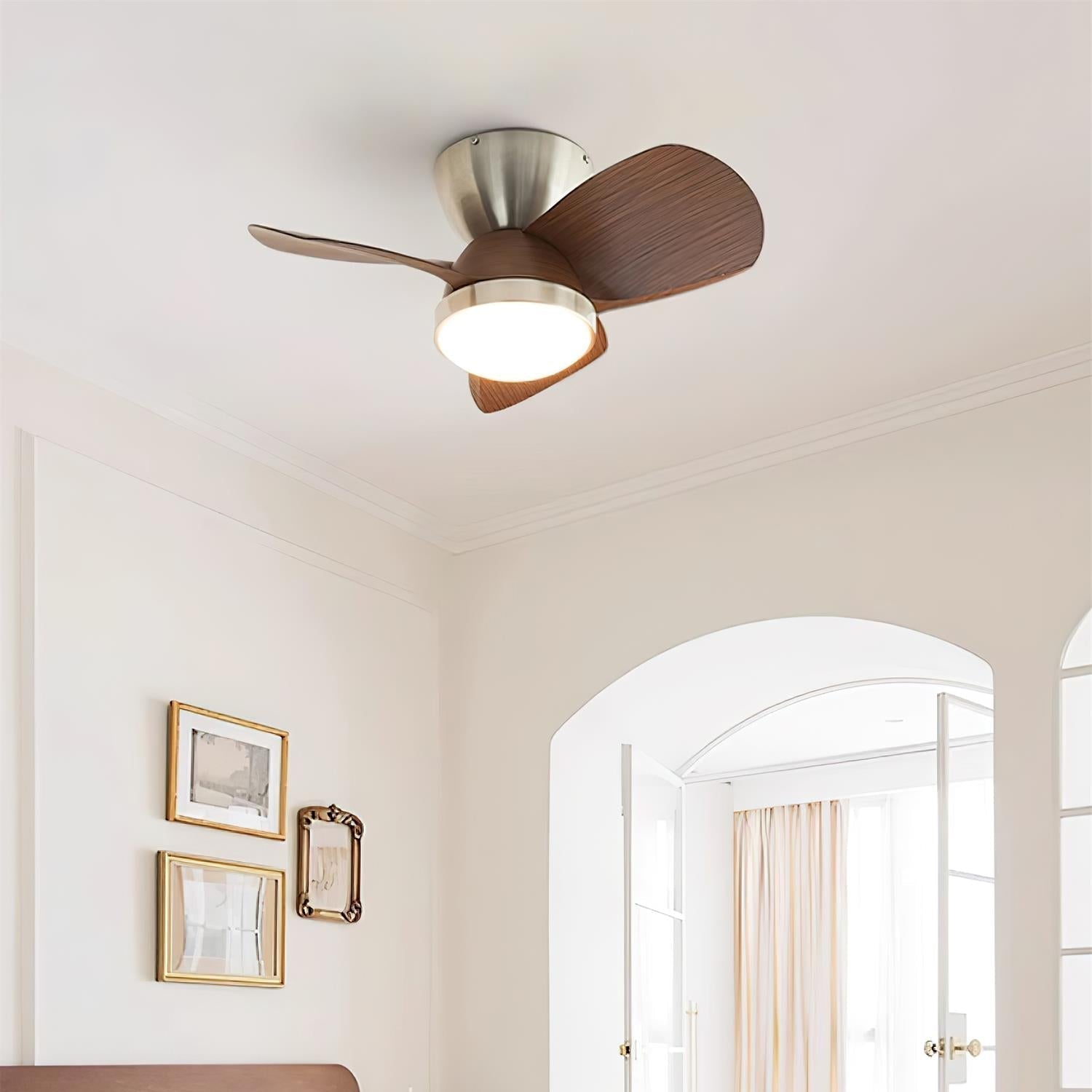 Jaslen Modern Wood Ceiling Fan Light-Neutral Decor