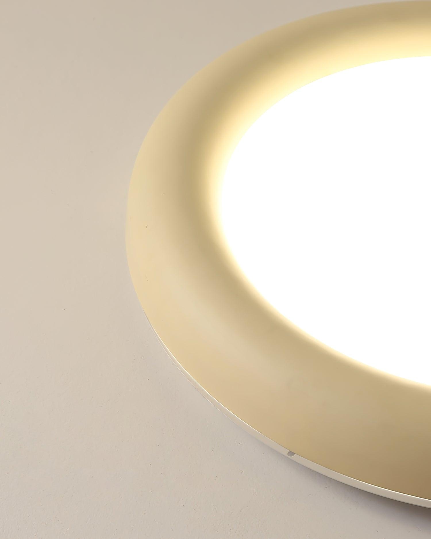 Ceiling Light Beige Flush Mount with Canopy Minimalist