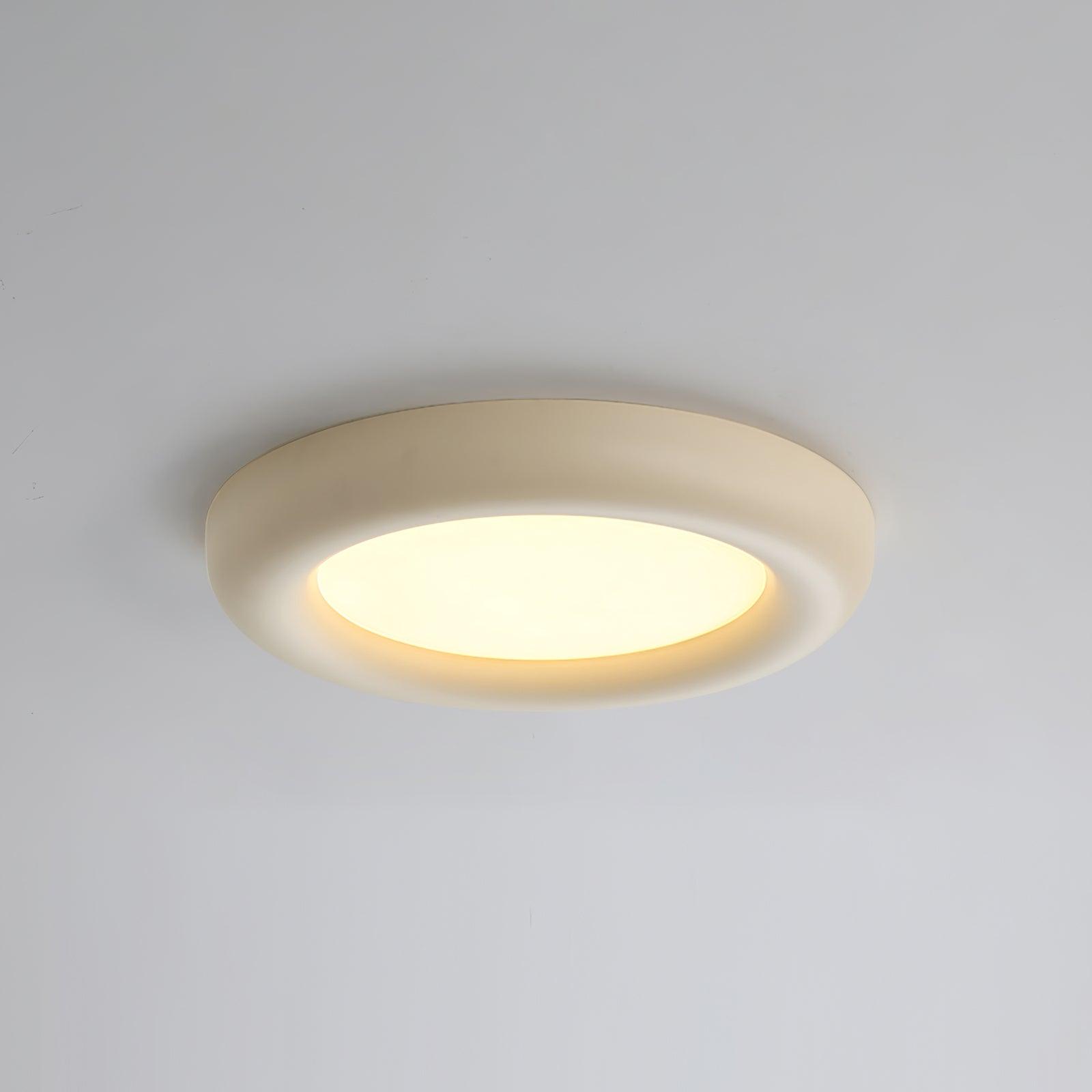 Ceiling Light Beige Flush Mount with Canopy Minimalist