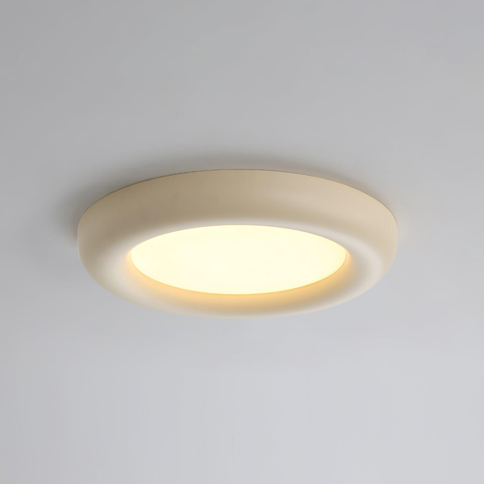 Ceiling Light Beige Flush Mount with Canopy Minimalist