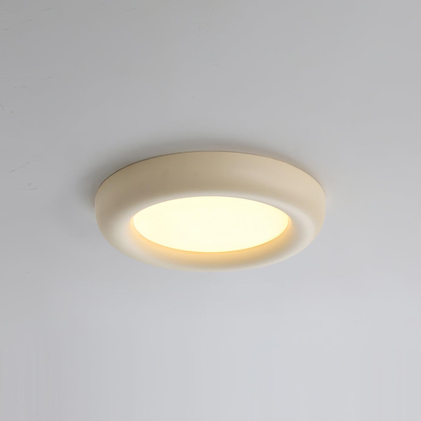 Ceiling Light Beige Flush Mount with Canopy Minimalist