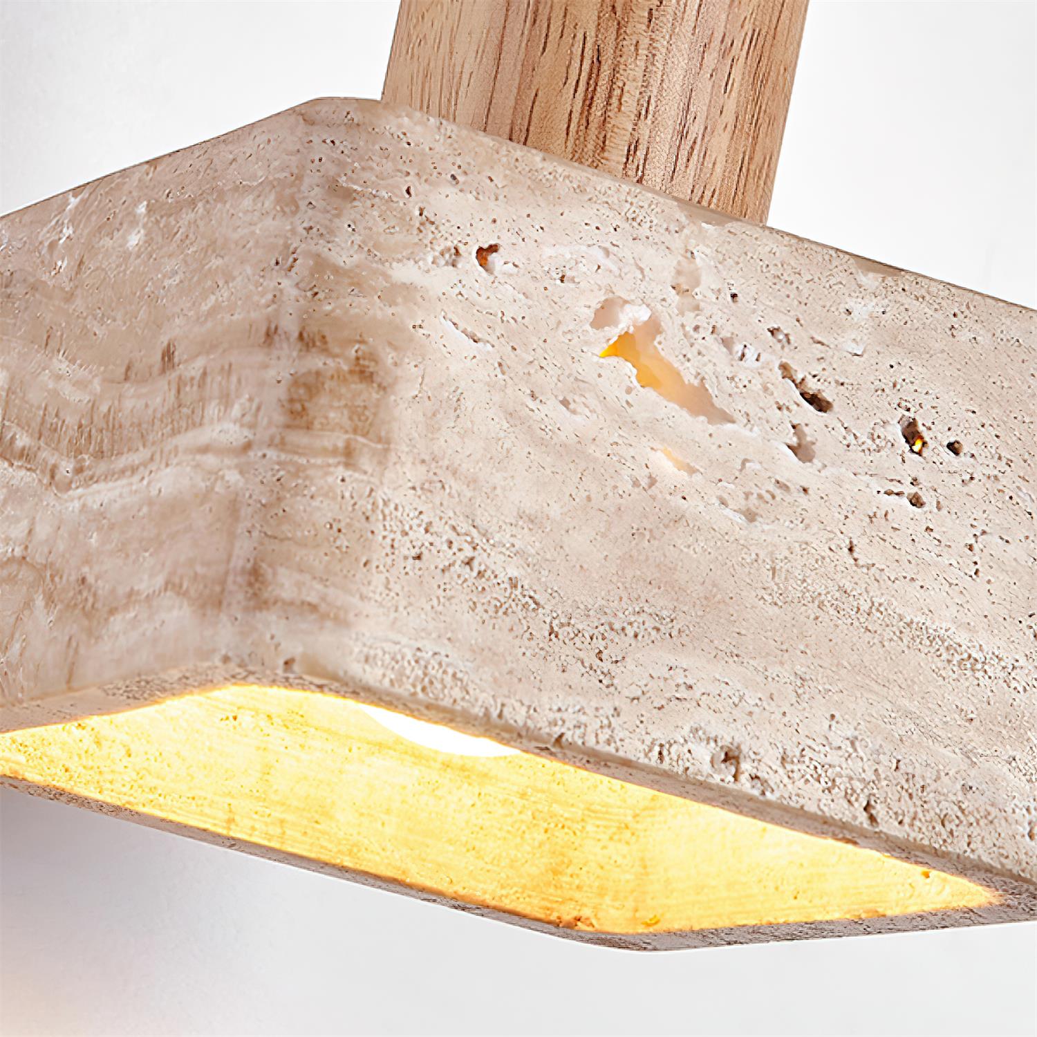 Ritta  Square Travertine Pendant Light