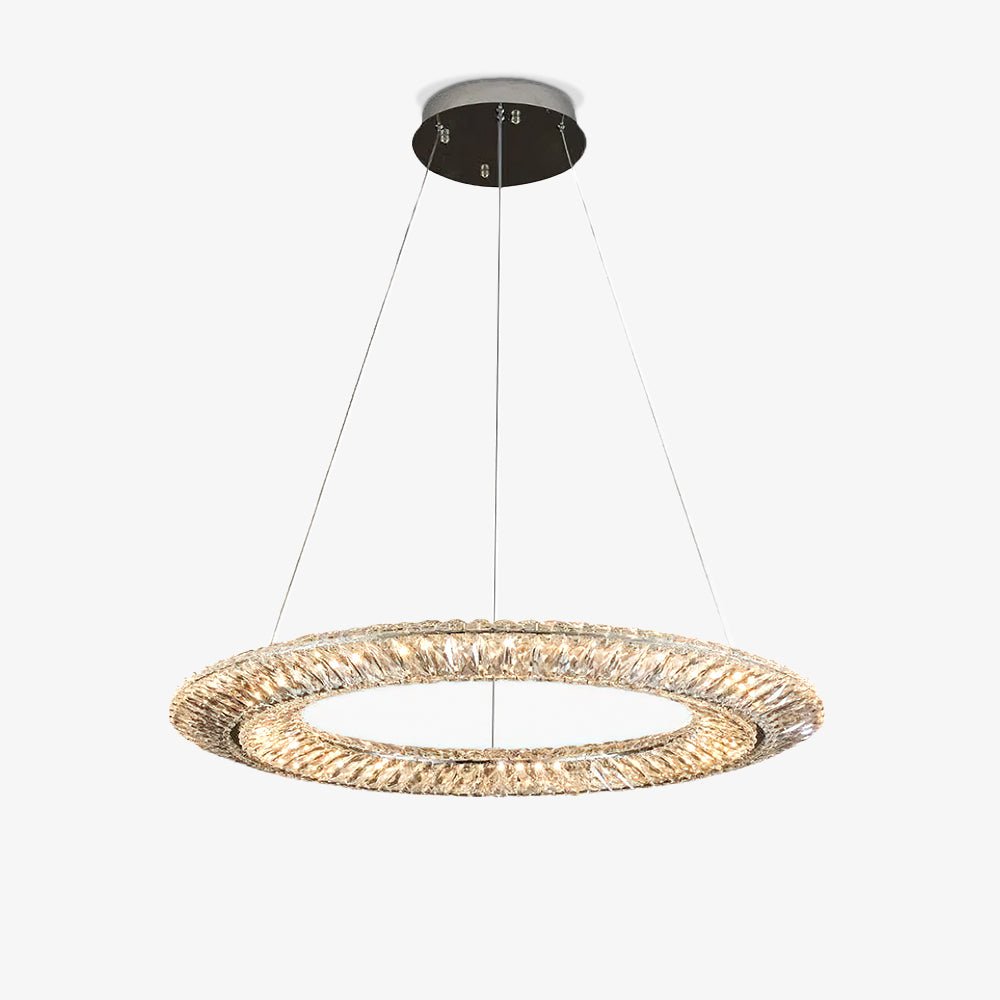Tev Chandelier Geometric Crystal LED Elegant-Neutral Decor