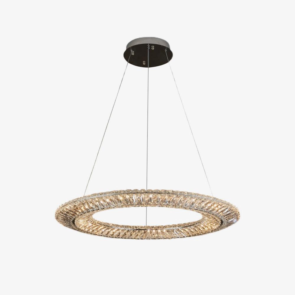 Tev Chandelier Geometric Crystal LED Elegant-Neutral Decor
